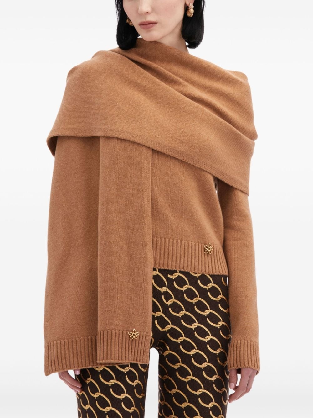 Flower cashmere scarf - 3