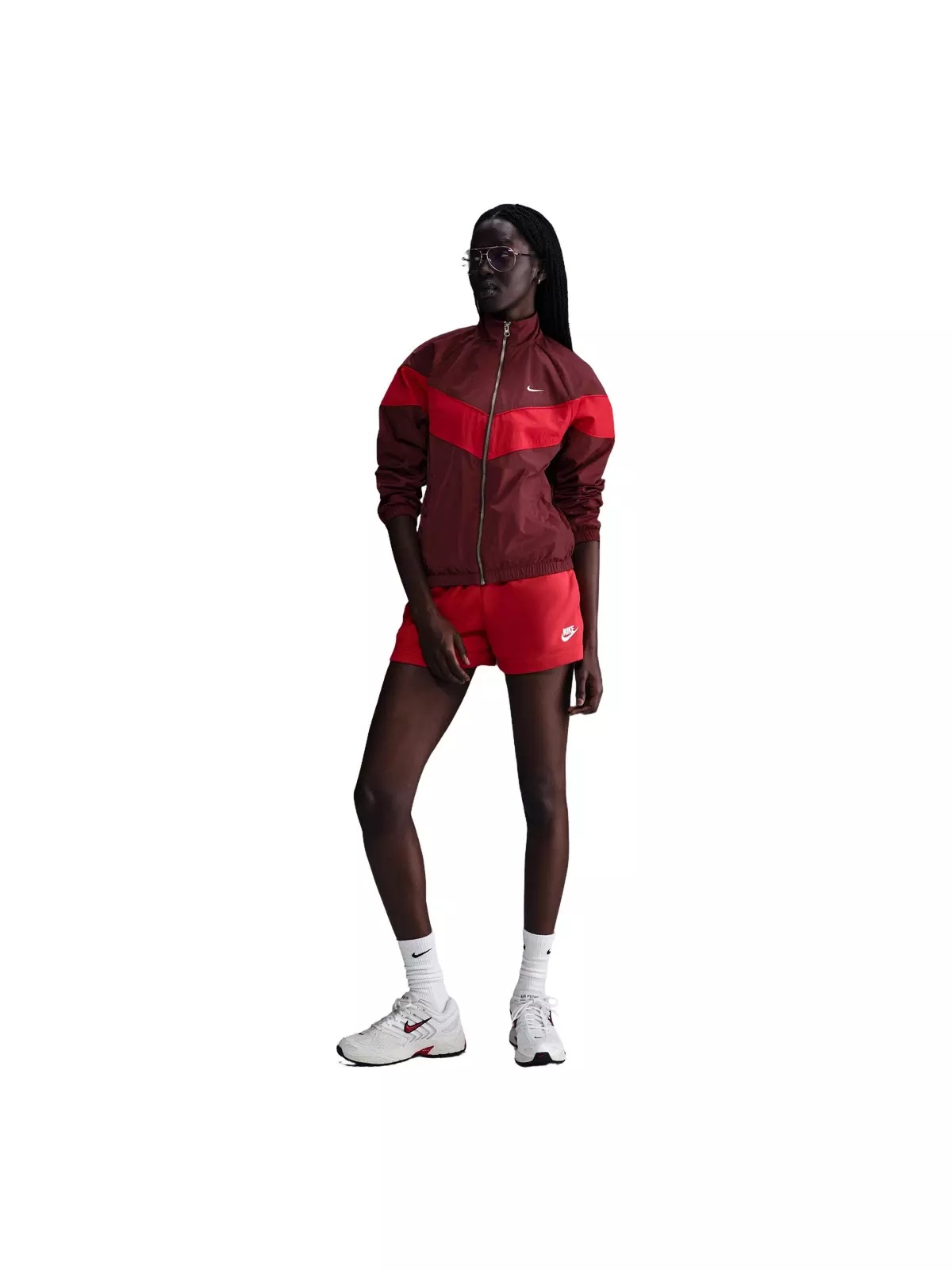 Women's Windrunner Loose UV Woven Full-Zip Jacket - Red - 4