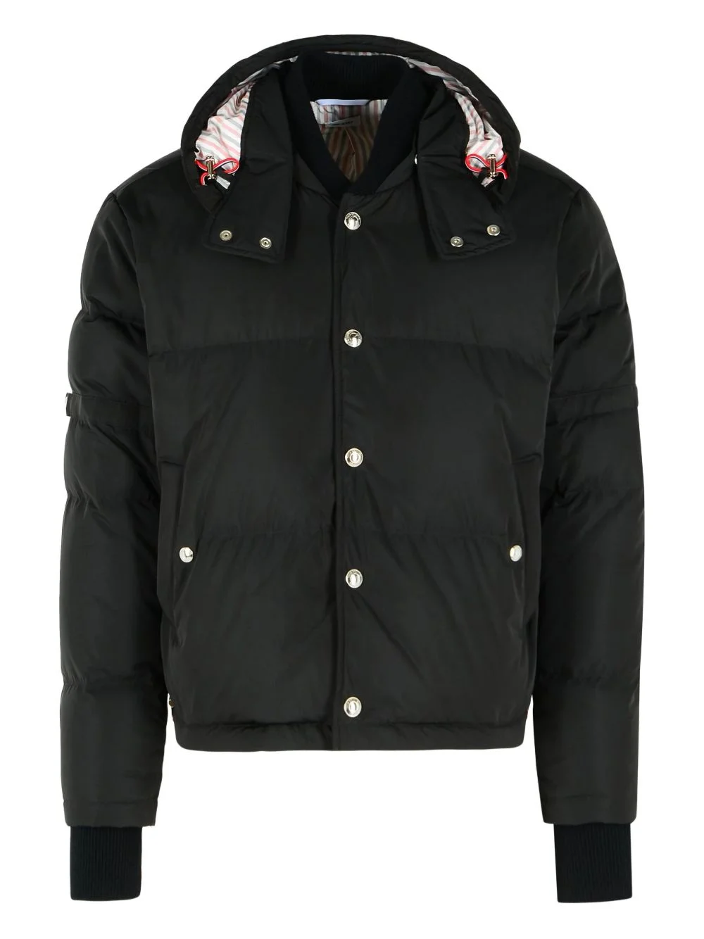 button hooded Grosgrain jacket - 1