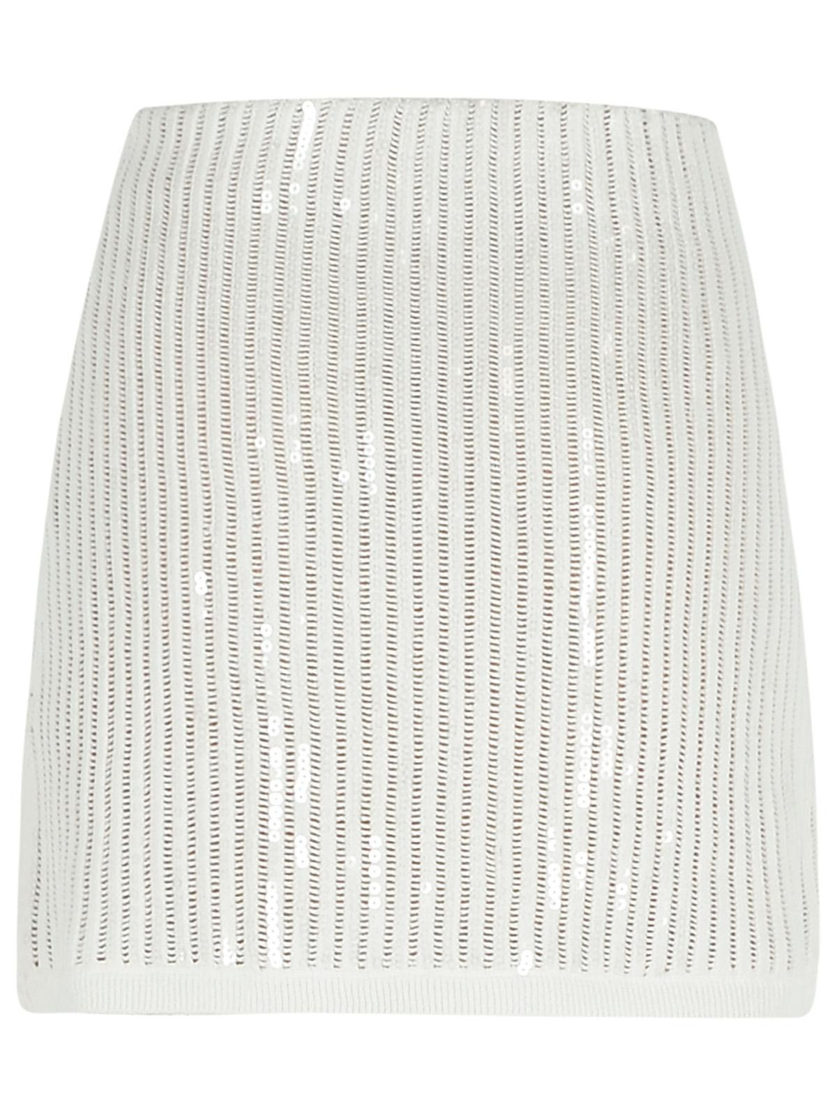 Self Portrait 'Crochet' Skirt In White Cotton Blend Women - 3