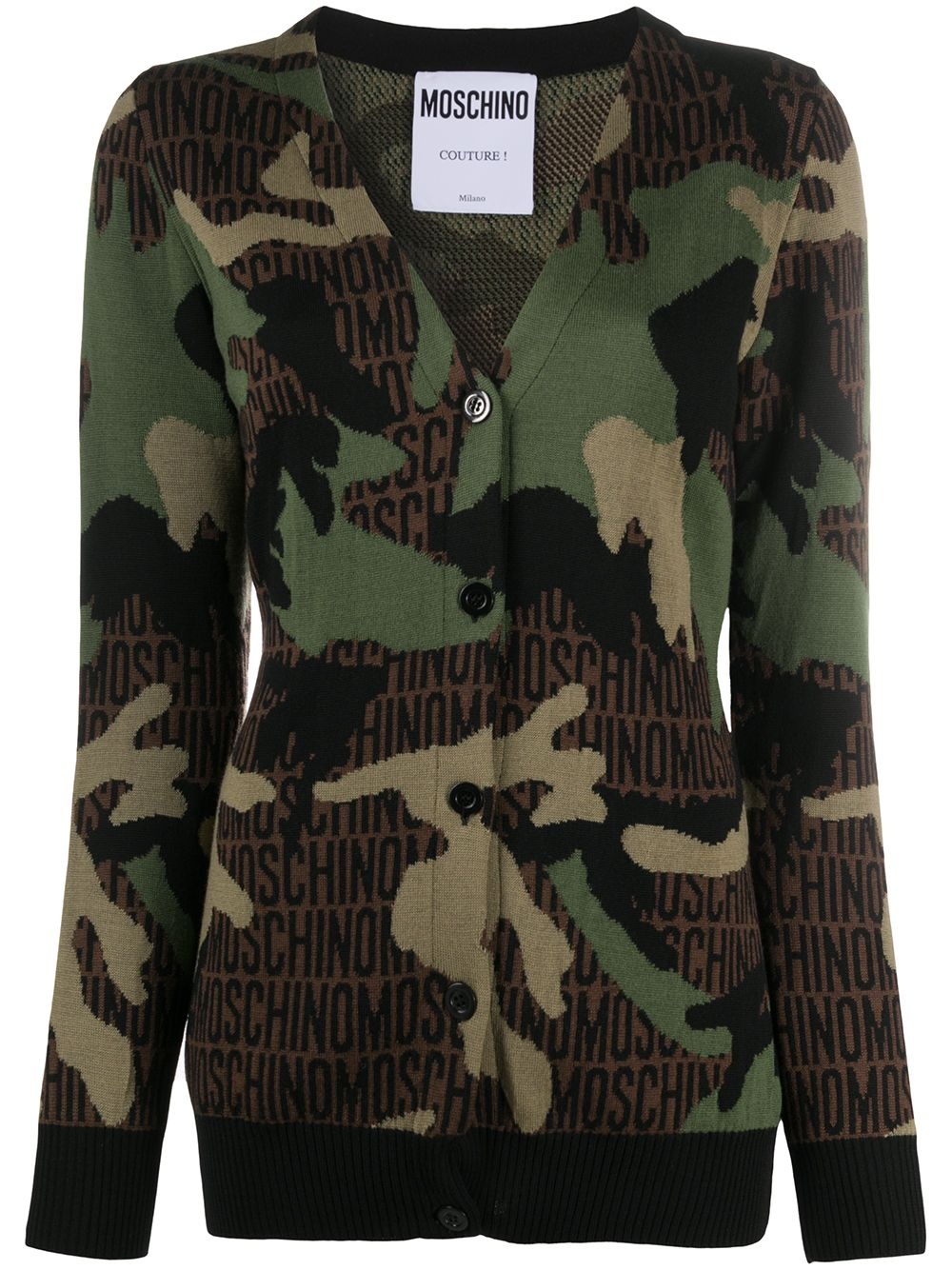 camouflage cardigan - 1