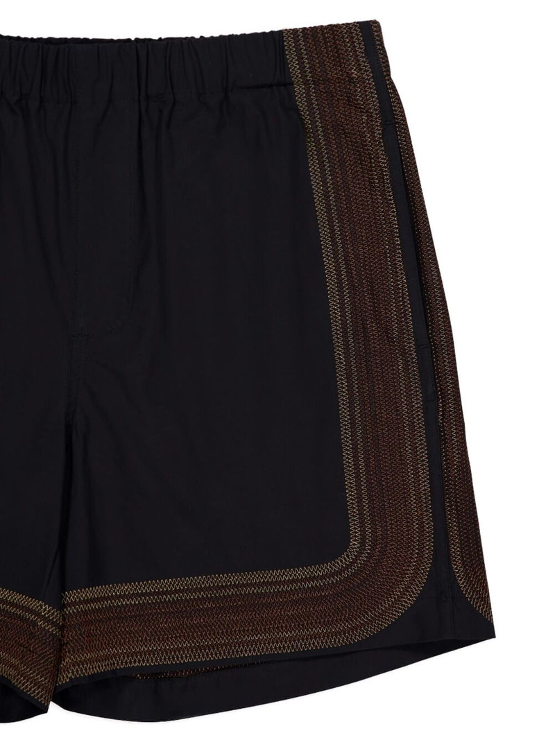 embroidered-detail elasticated-waistband shorts 3