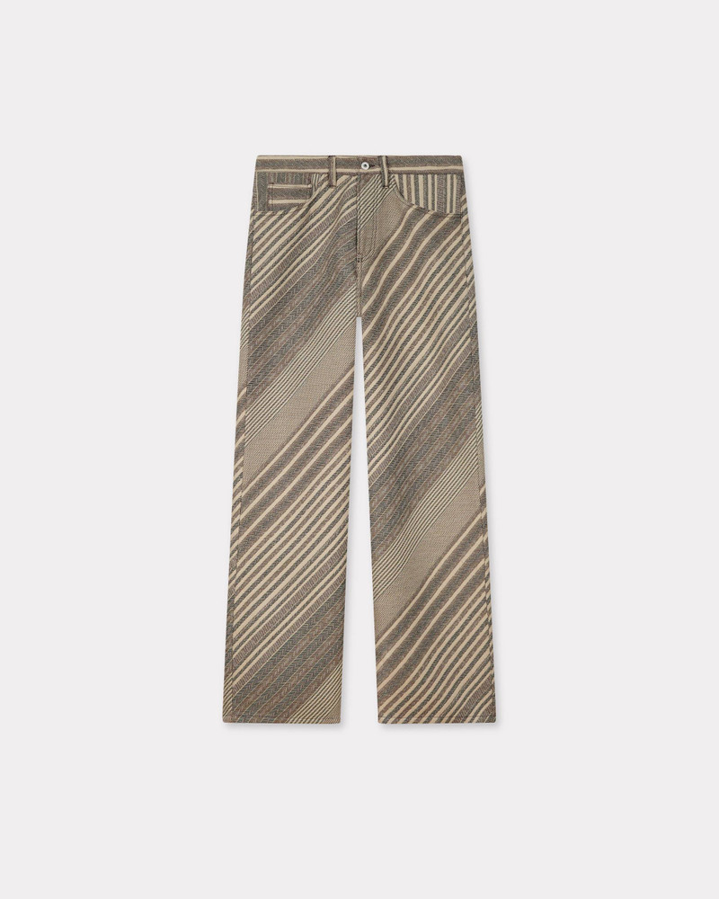 'KENZO Diagonal Stripe' turn up wide fit pants 1