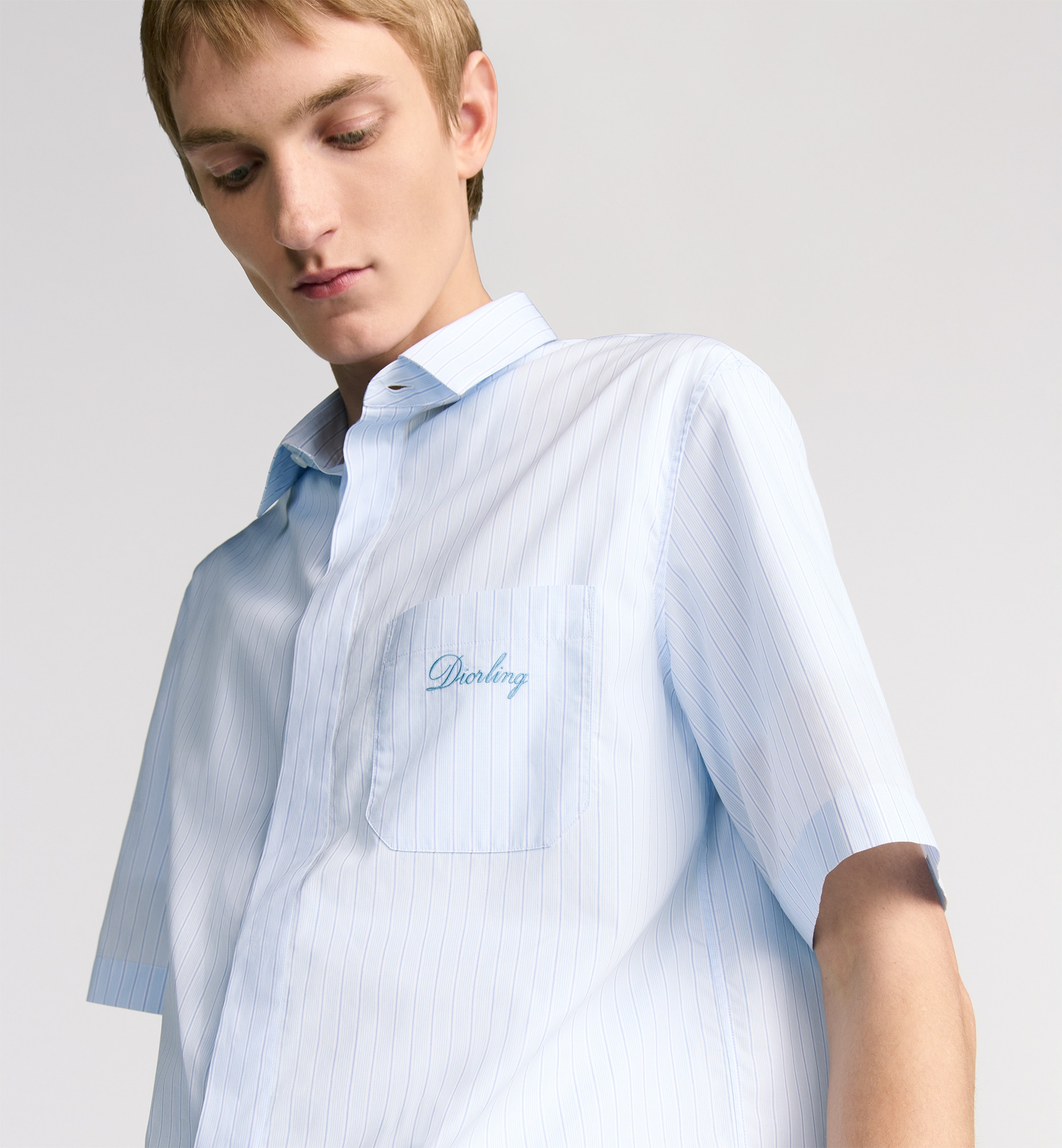 Short-Sleeved Shirt with Diorling Embroidery - 3