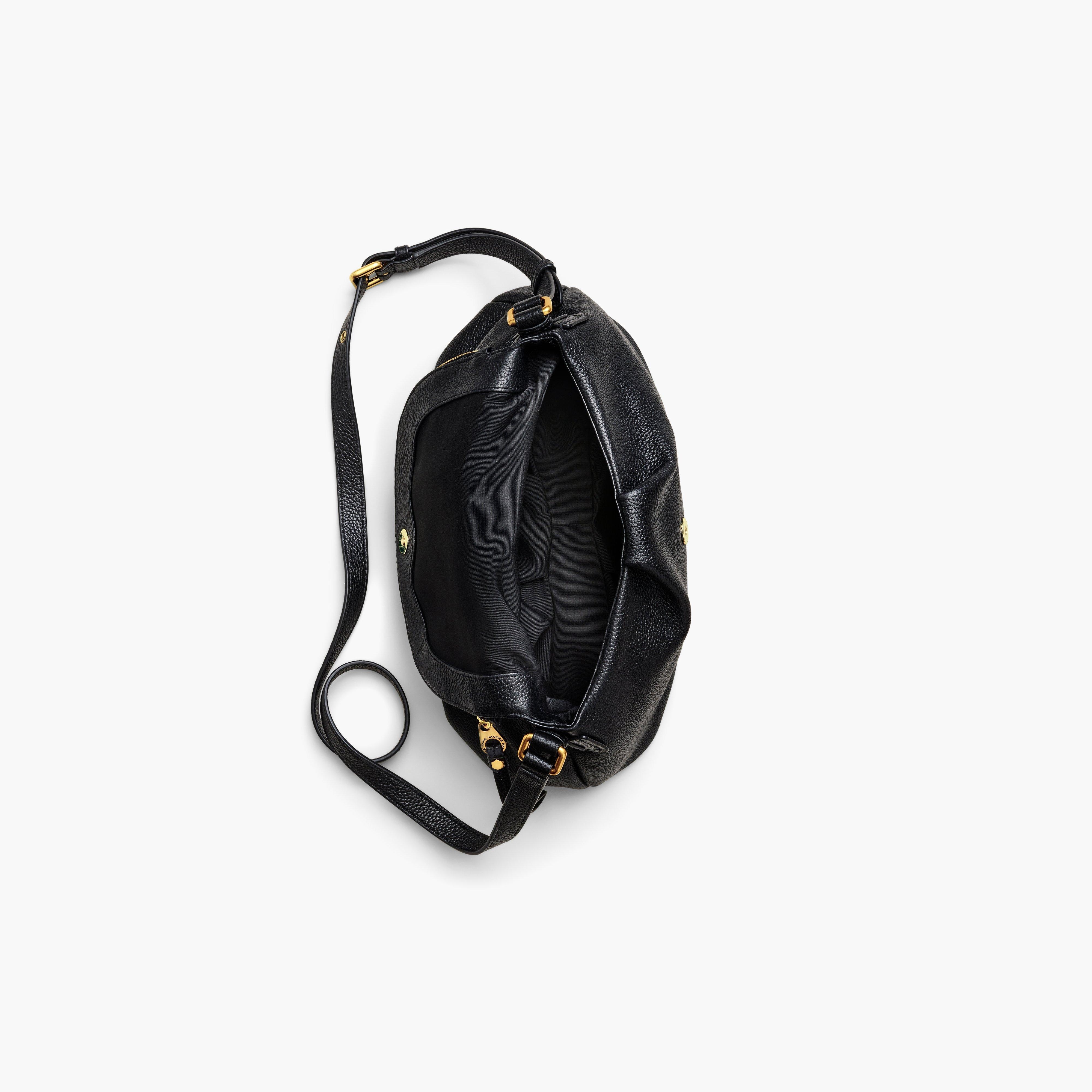 Marc Jacobs Natasha Black Pebble Leather Flap Crossbody Bag