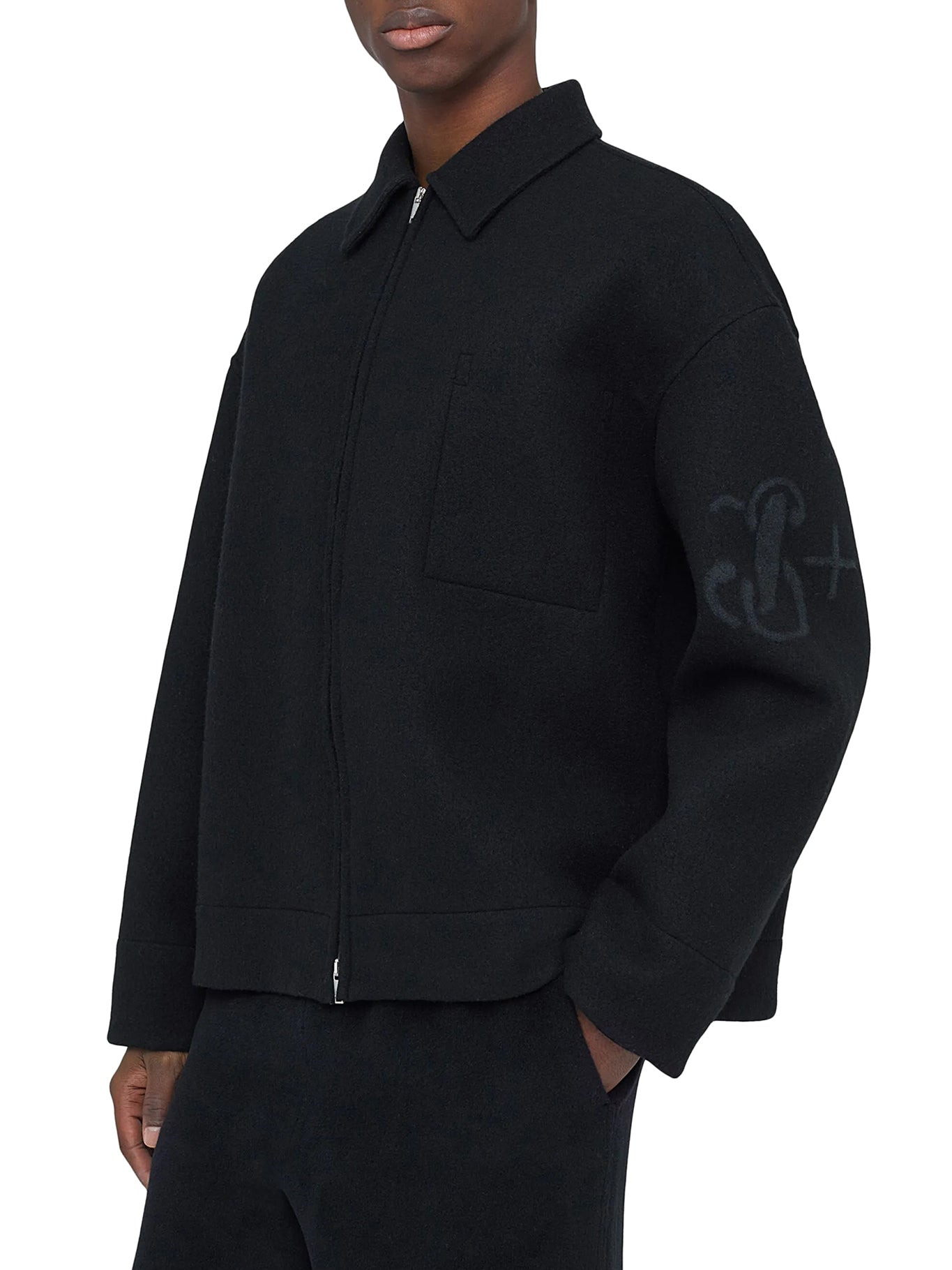 WOOL ZIP-UP OVERSHIRT - 4