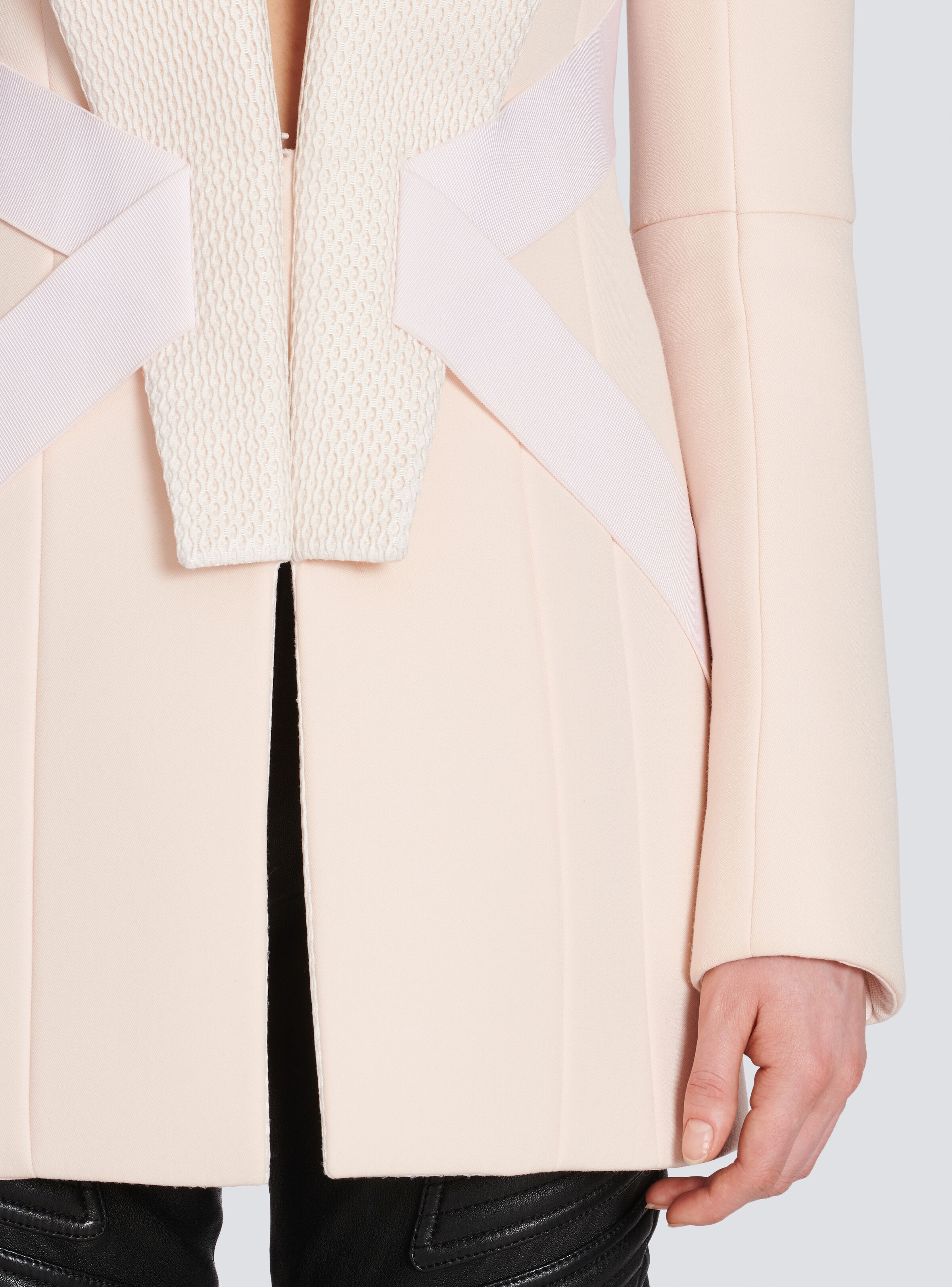 Wool blazer with straps - 8