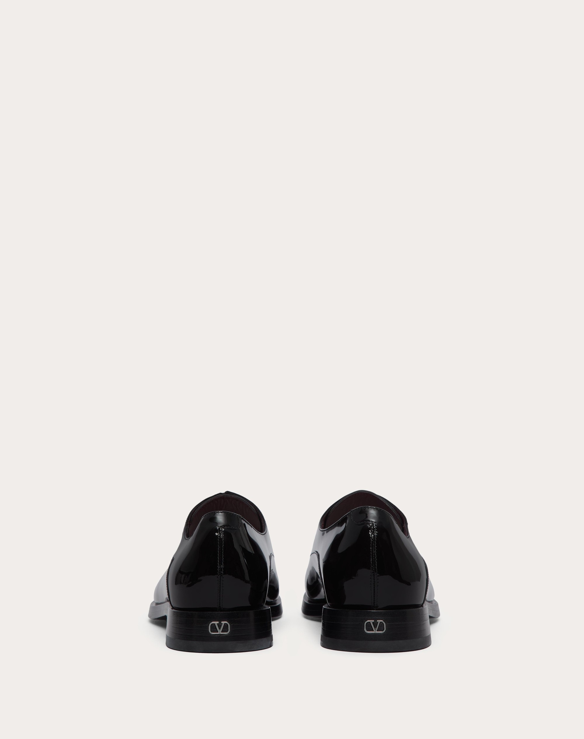 VLOGO SIGNATURE PATENT LEATHER DERBY - 3