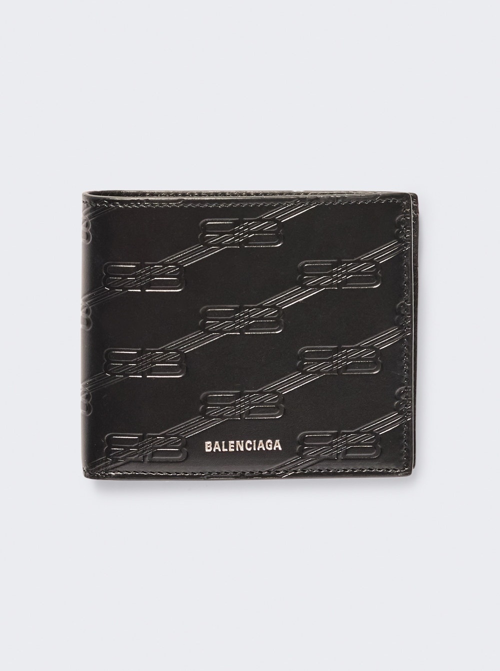 Square Folded Coin Wallet Black - 1