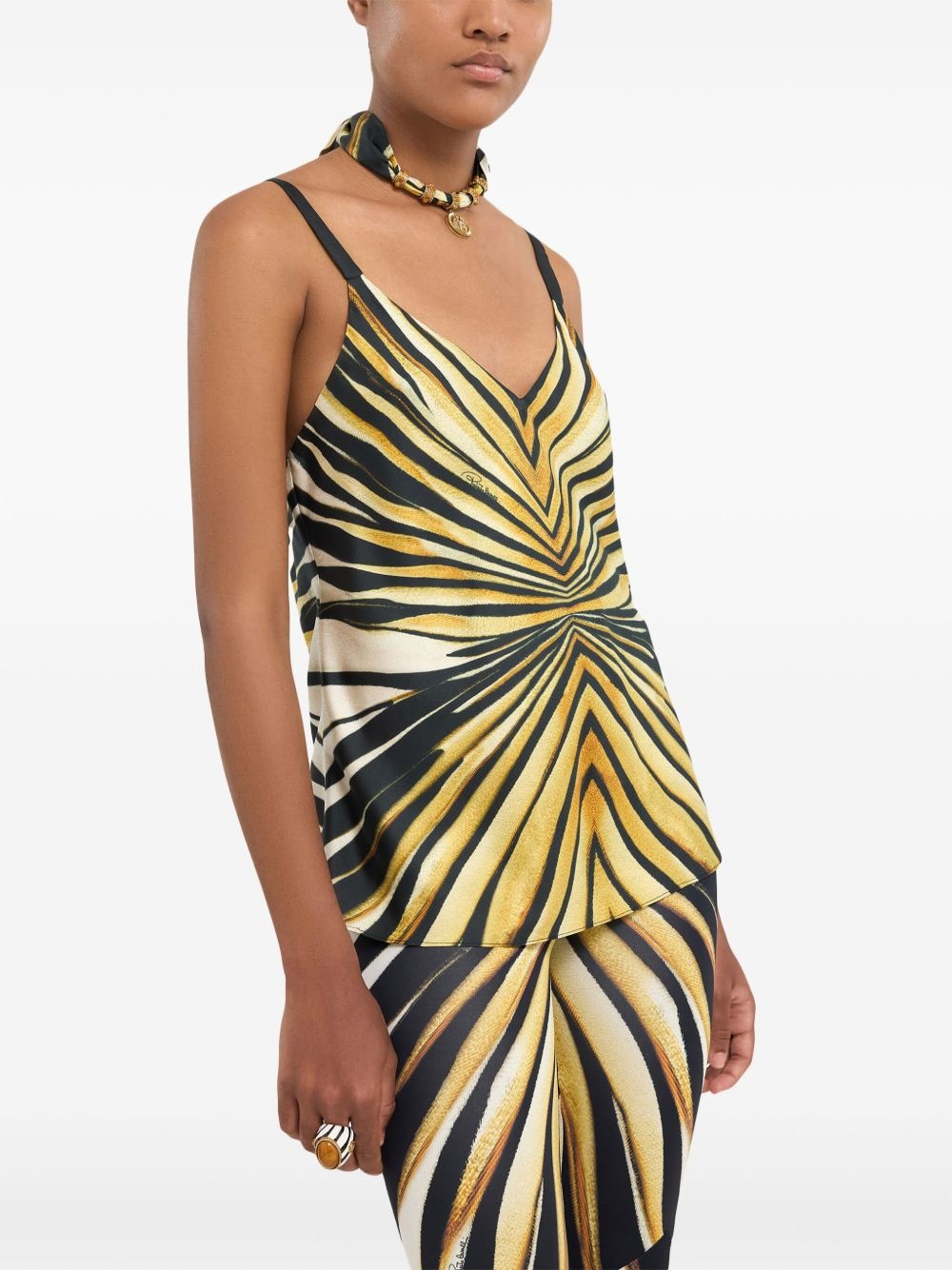 Ray of Gold print silk top - 5