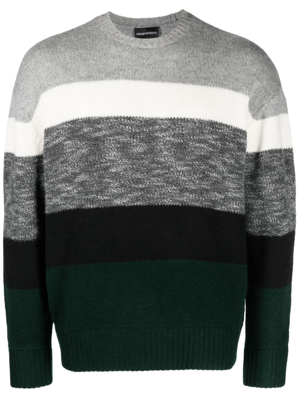 striped intarsia-knit jumper - 1