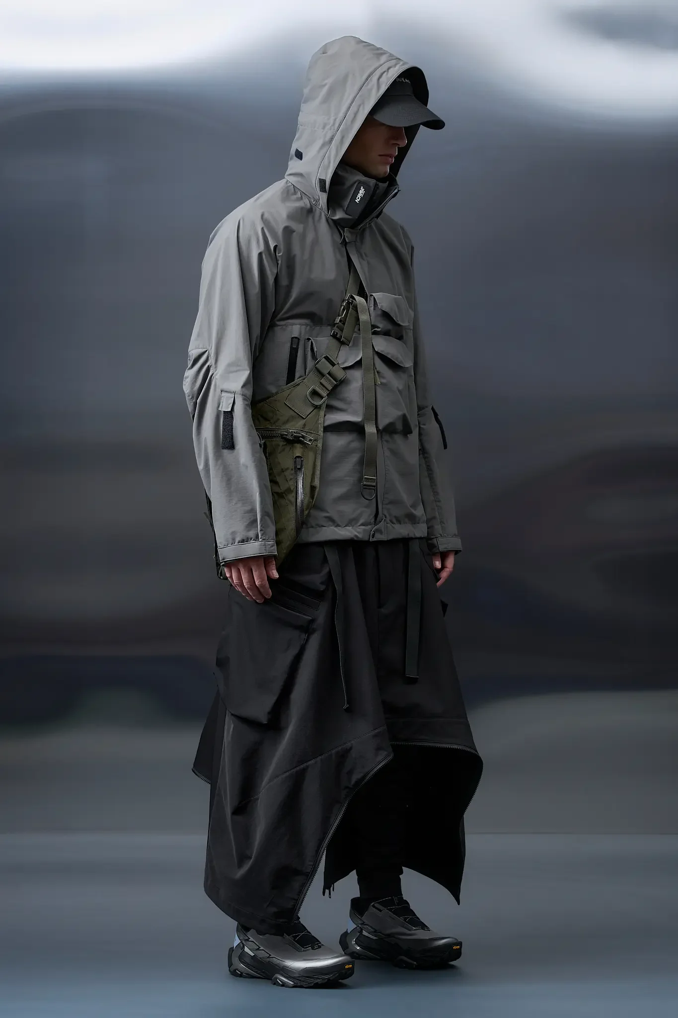 ジャケット・アウター acronym J28-E size S ACRONYM J28-E Epic® Interops Jacket Gray - J28-E_FW2526 | REVERSIBLE
