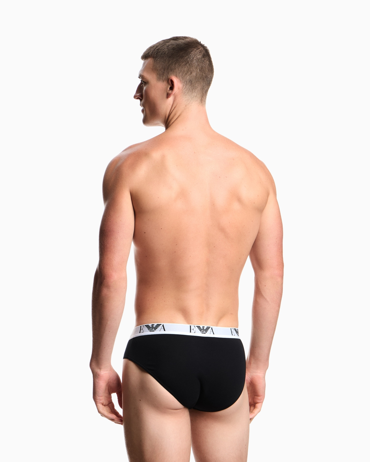 THREE-PACK OF STRETCH JERSEY BRIEFS WITH EA LOGOBAND - 3