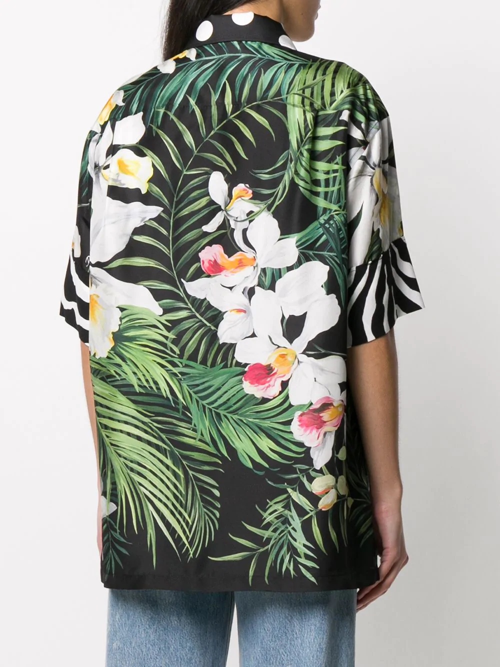 oversized tropical print shirt - 4