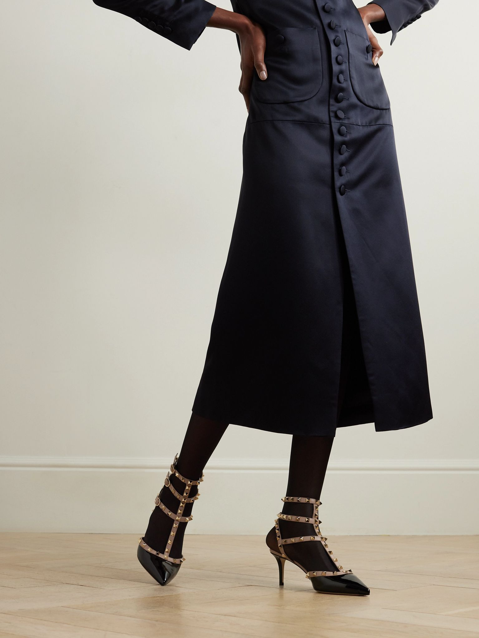 Rockstud 65 patent-leather pumps Black - 2