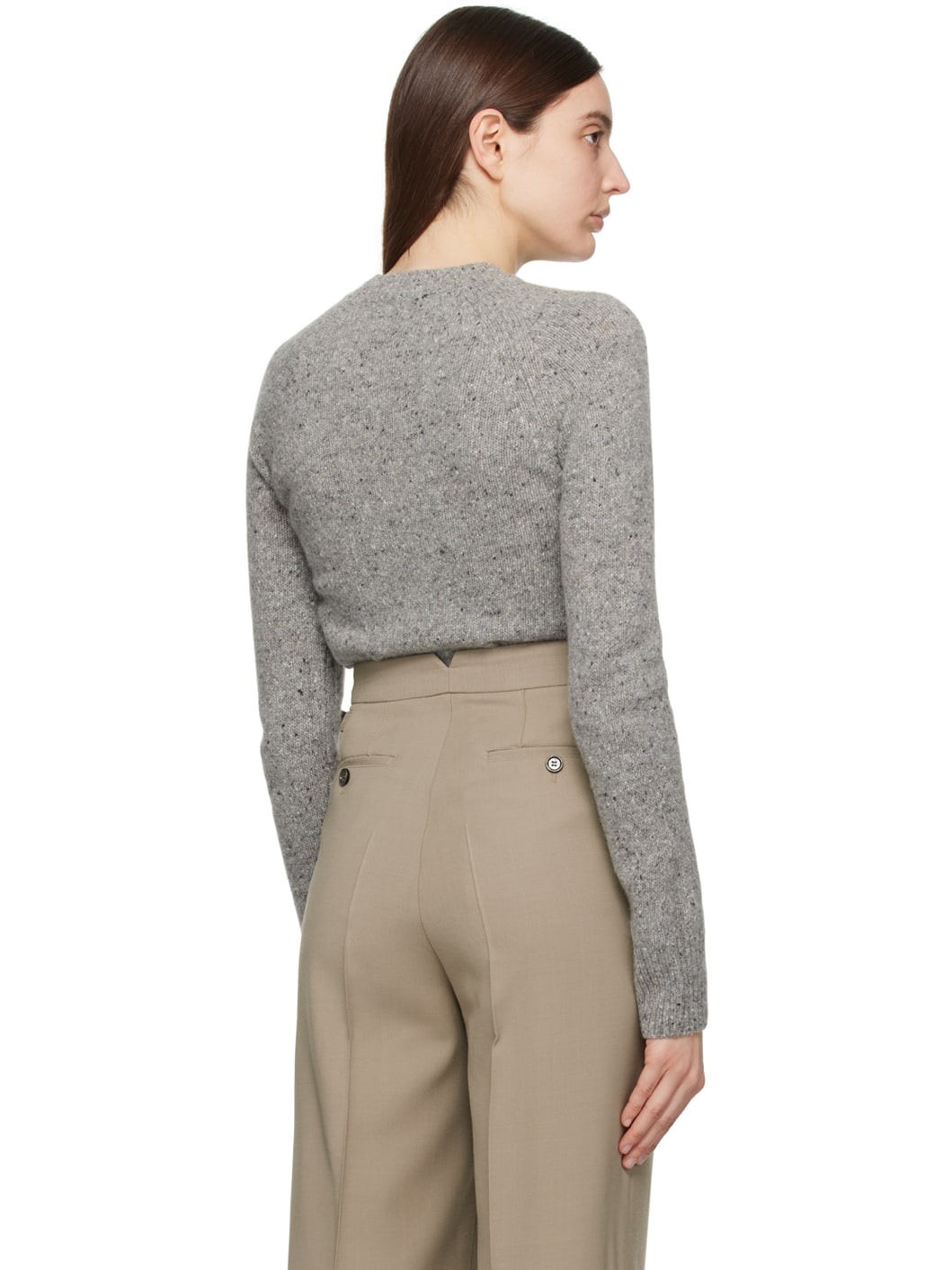 Gray Raglan Sweater - 3