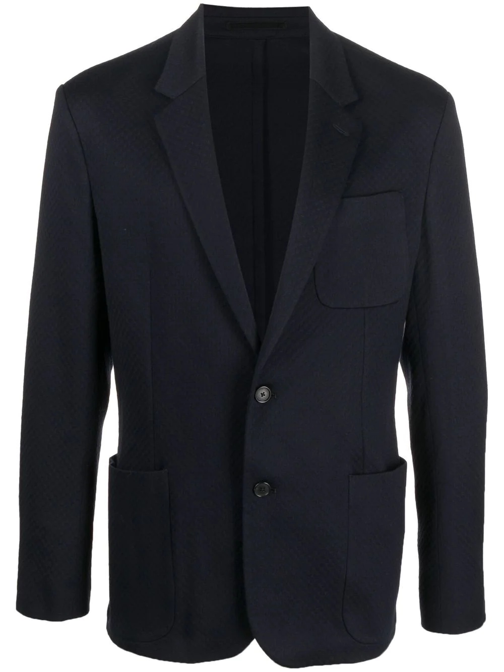 textured single-breasted blazer - 1