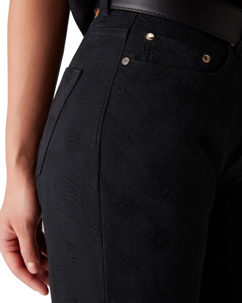 Denim Monogram Straight Leg Jeans 5