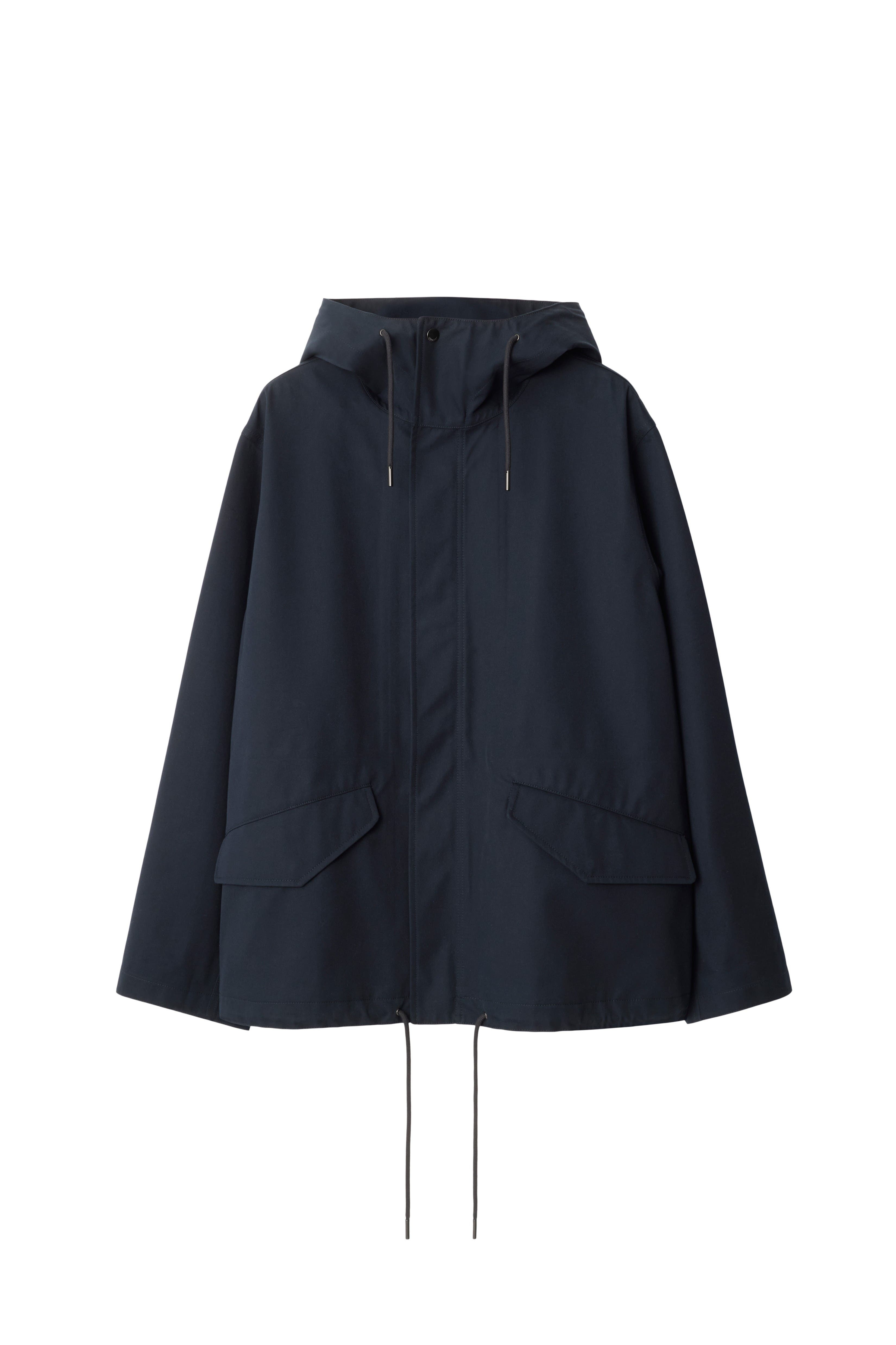burberry Short Bonded Gabardine Parka in Navy at Nordstrom - 2