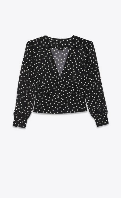 SAINT LAURENT blouse in silk georgette outlook