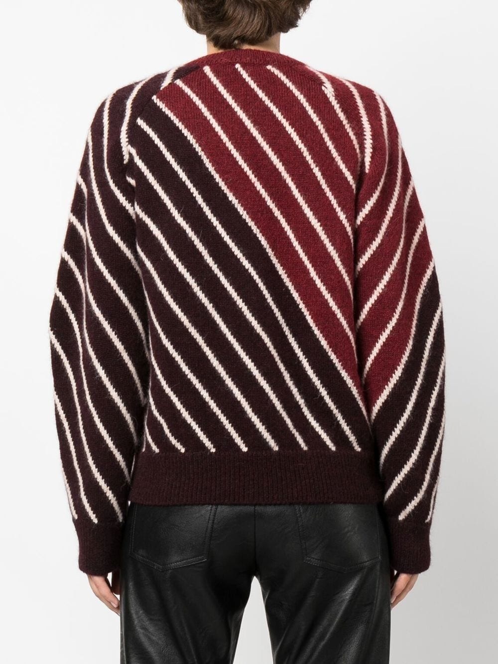 diagonal-stripe jumper - 4