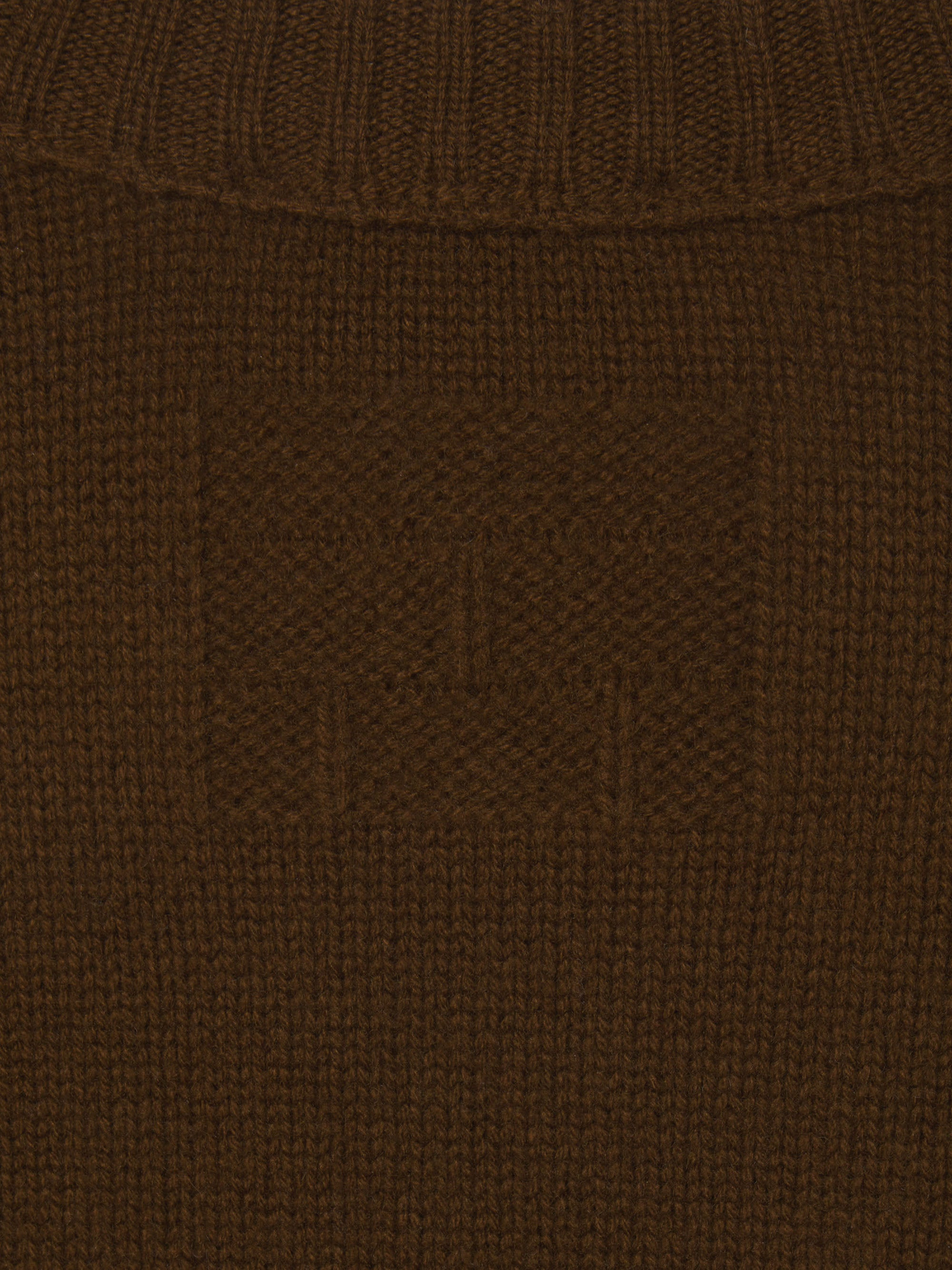 Cashmere Crewneck Sweater in Dark Camel - 4