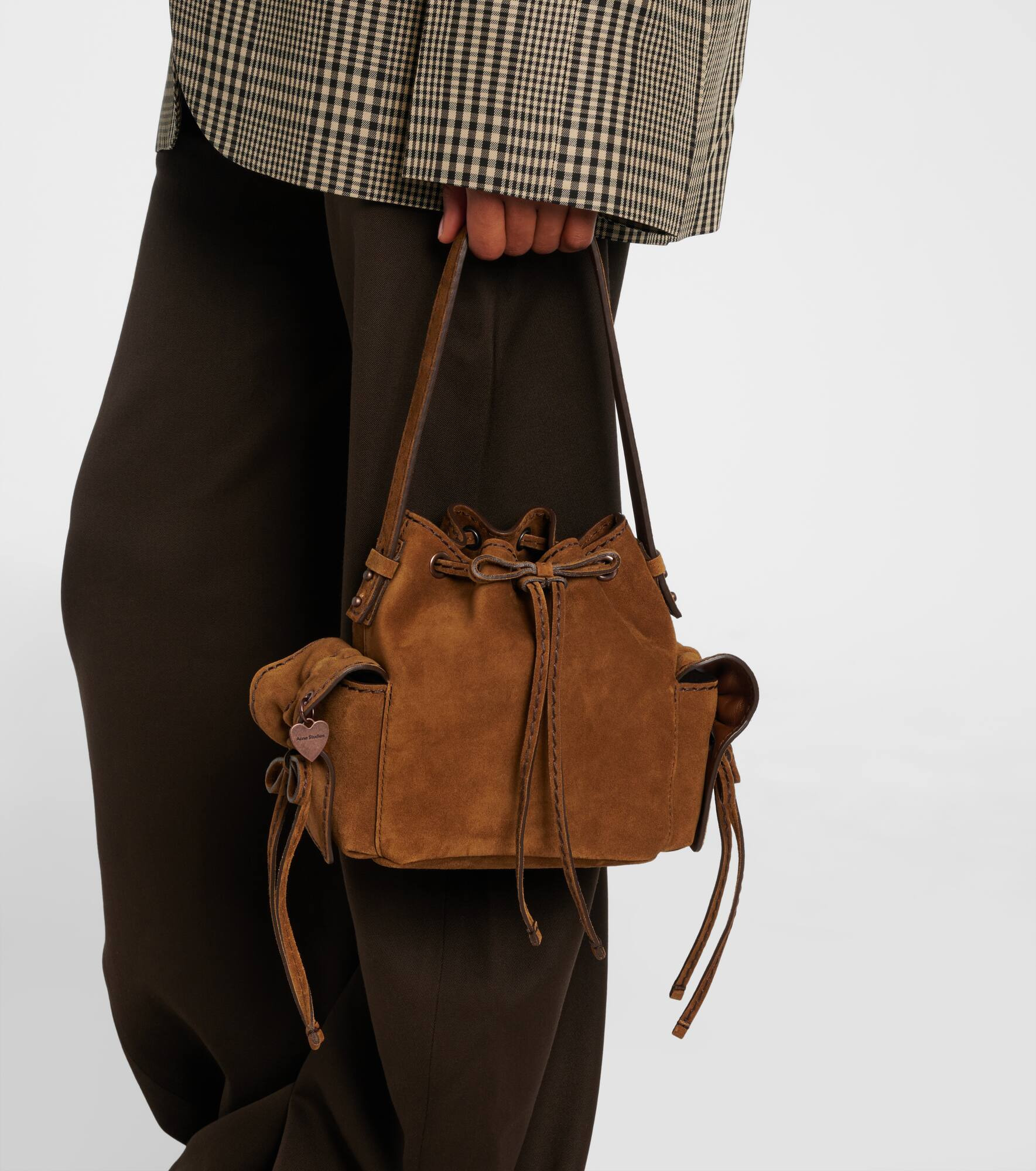Multipocket Mini suede bucket bag - 2