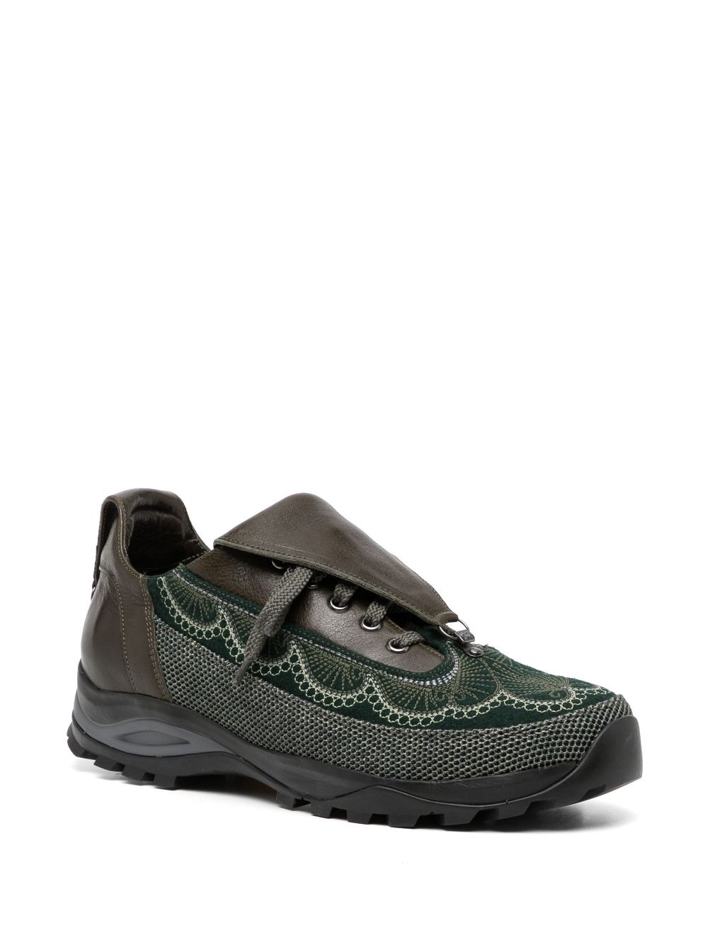 embroidered lace-up shoes - 2
