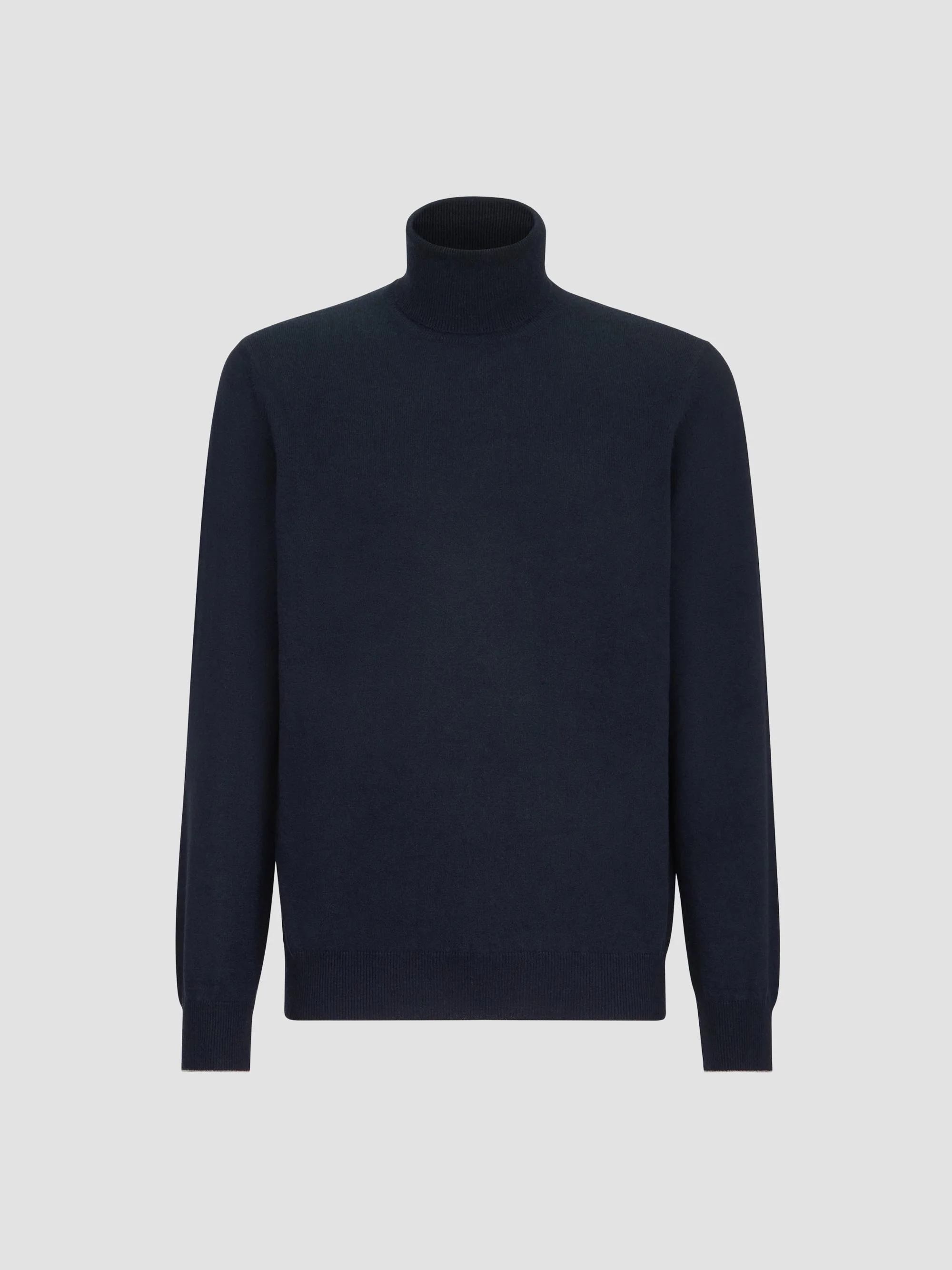 Men's Cashmere Turtleneck Sweater - Navy Blue - 1