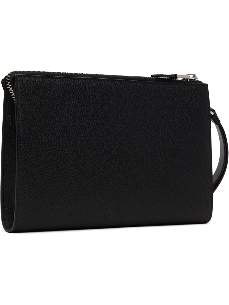 pebbled-leather logo-print clutch 3