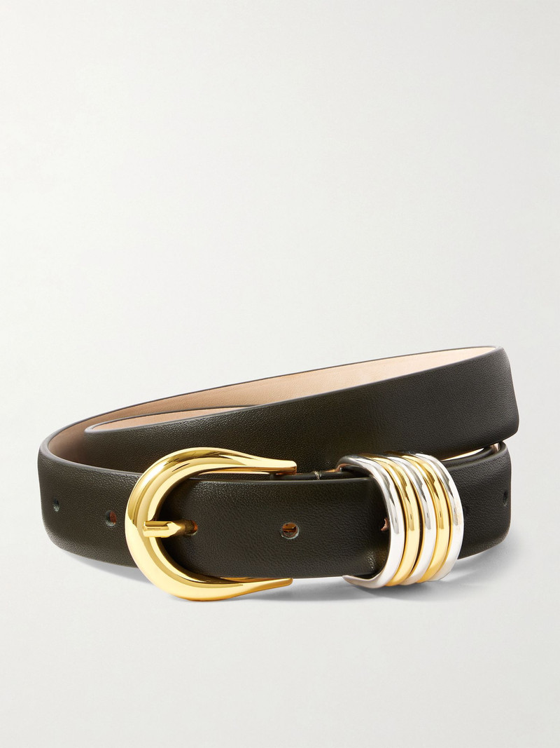Hollyhock leather belt Dark green 1