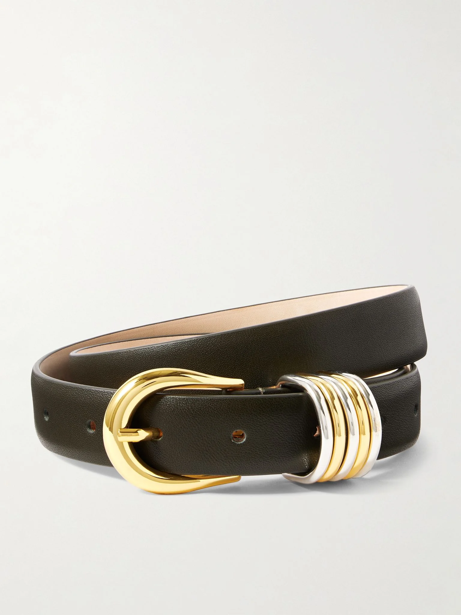 Hollyhock leather belt Dark green - 1