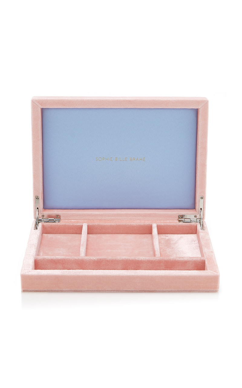 SOPHIE BILLE BRAHE Tresor Velvet Jewelry Box coral outlook