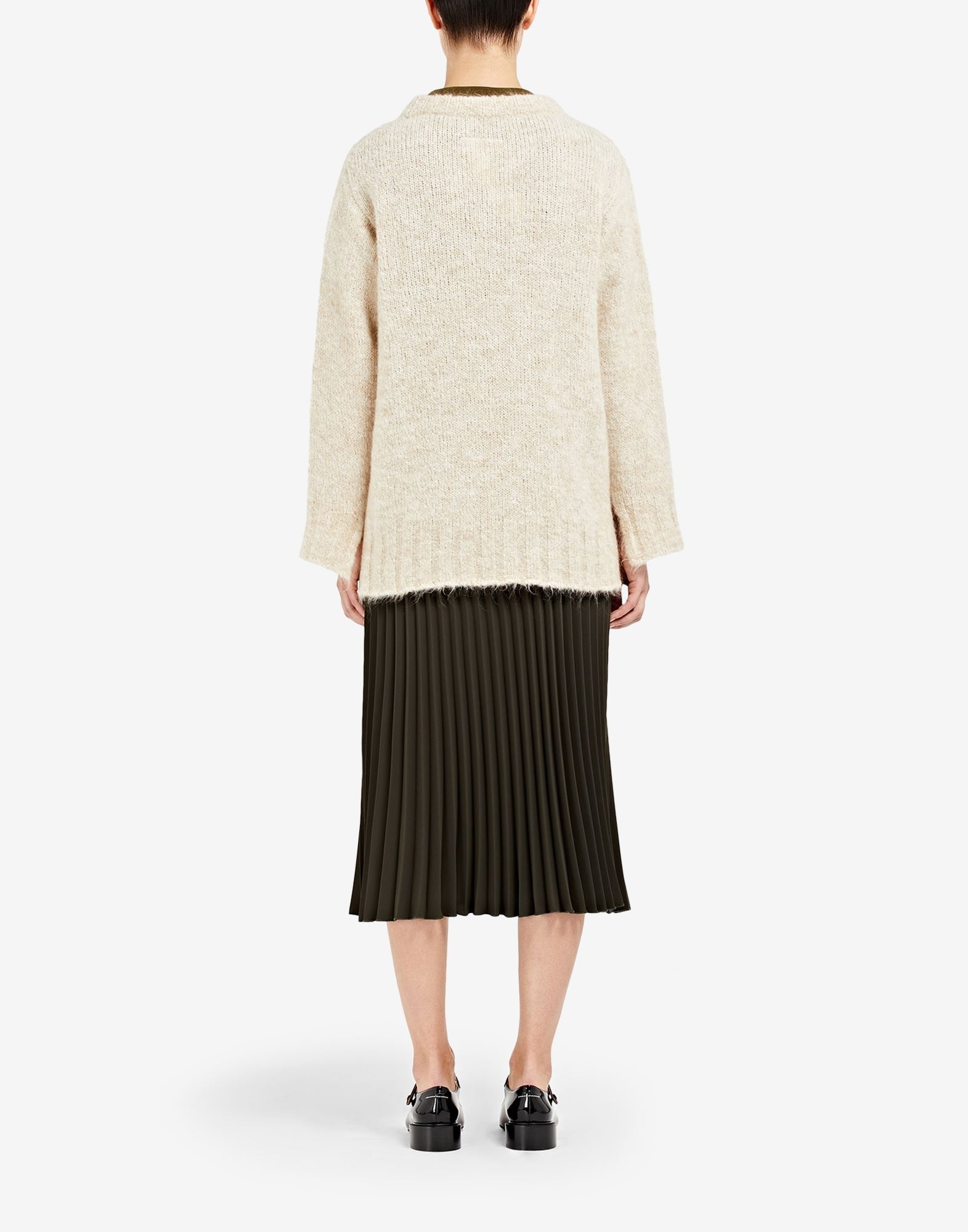 Ribbon hairy knit sweater - 4