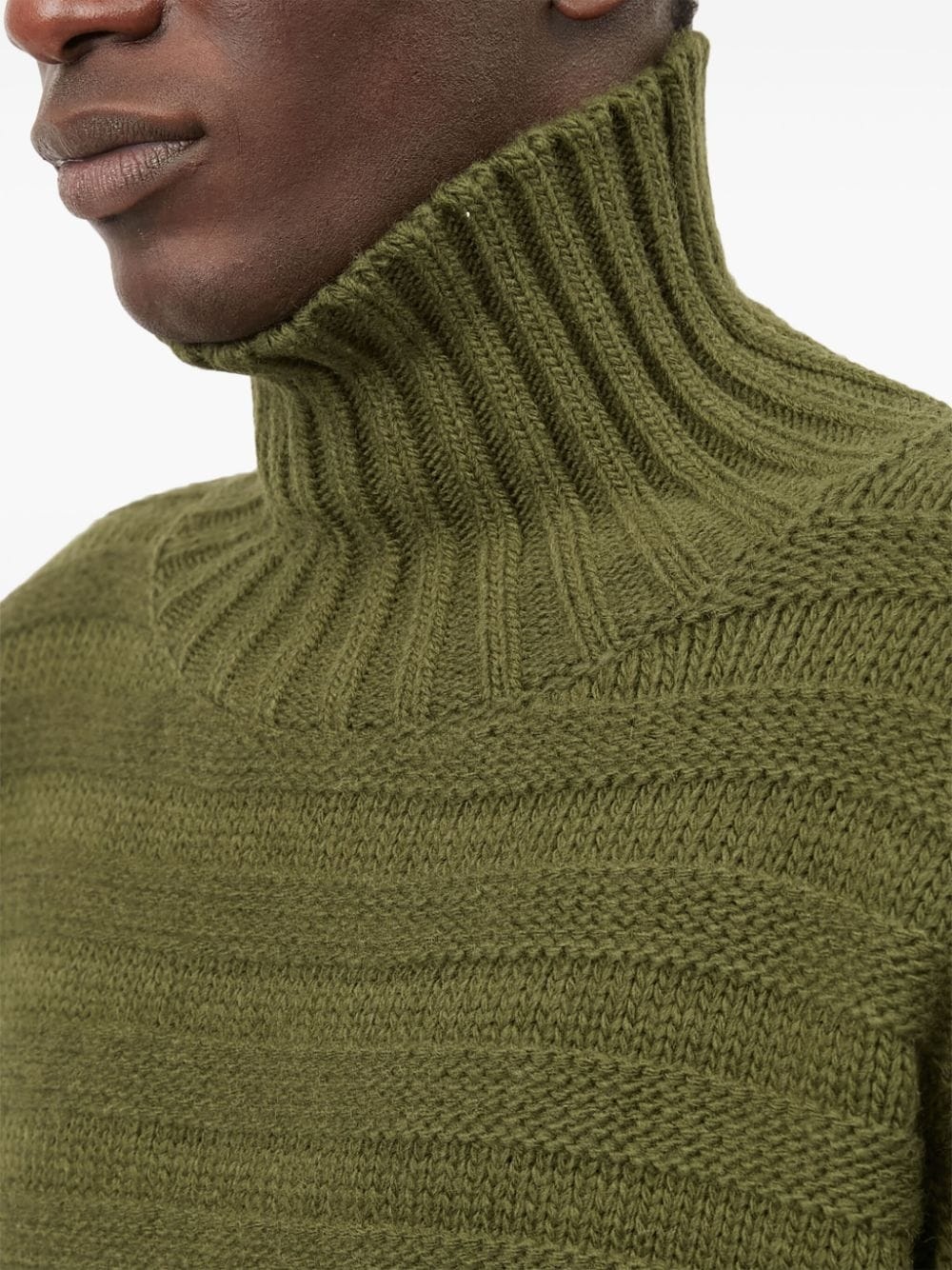 distressed high-neck jumper - 7