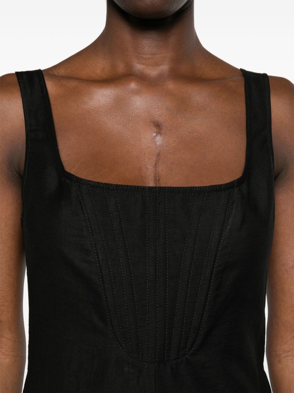 square-neck corset-style minidress - 5
