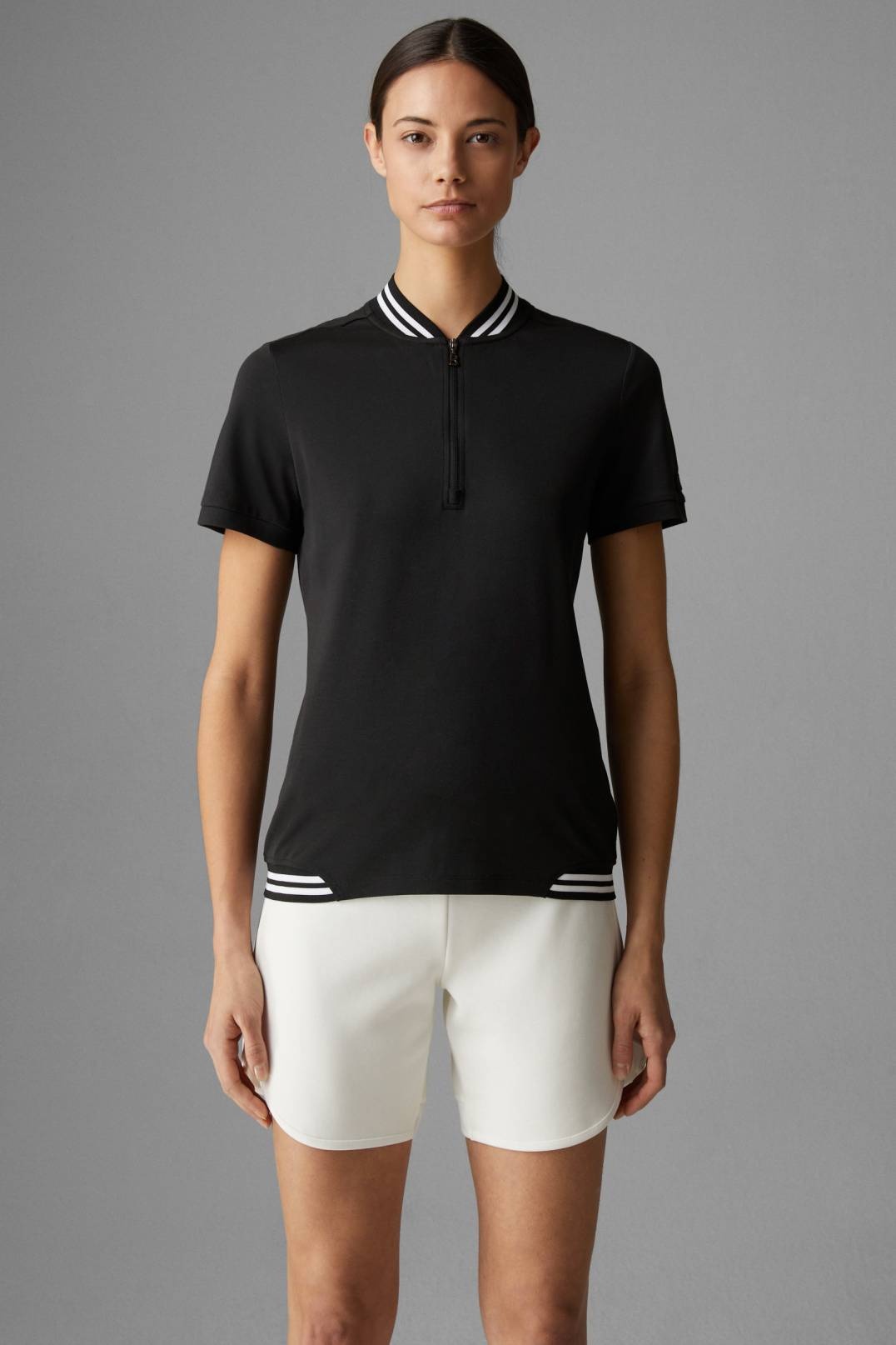 NORINA FUNCTIONAL POLO SHIRT IN BLACK - 2