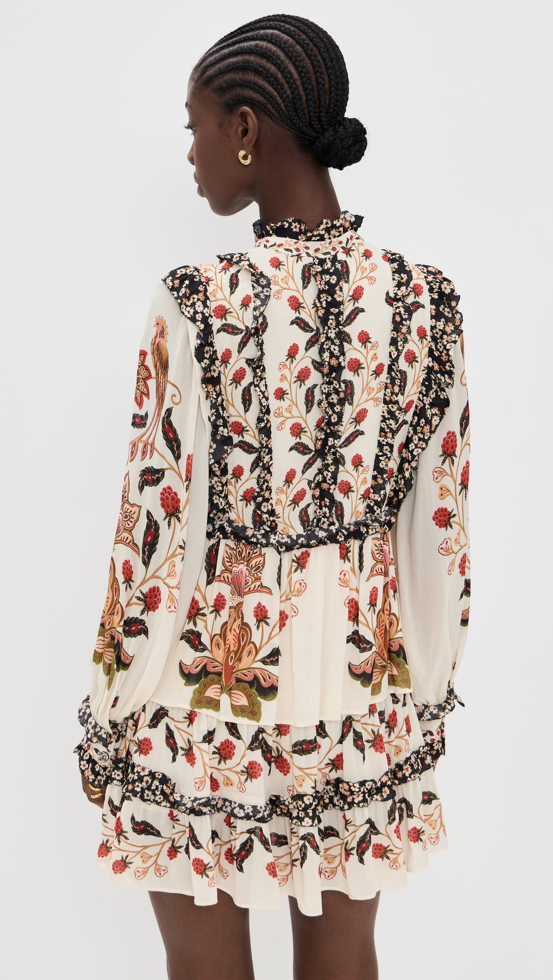 Berry Garden Cream Mini Dress - 2