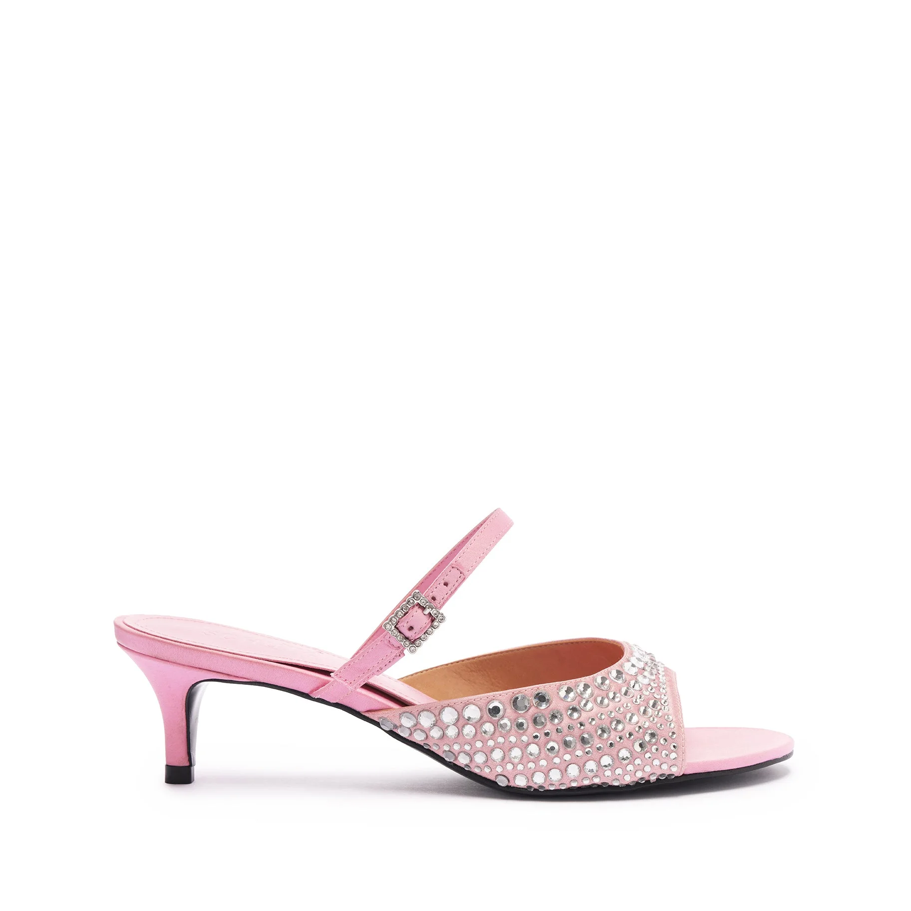Louise Low Satin Sandal - 1