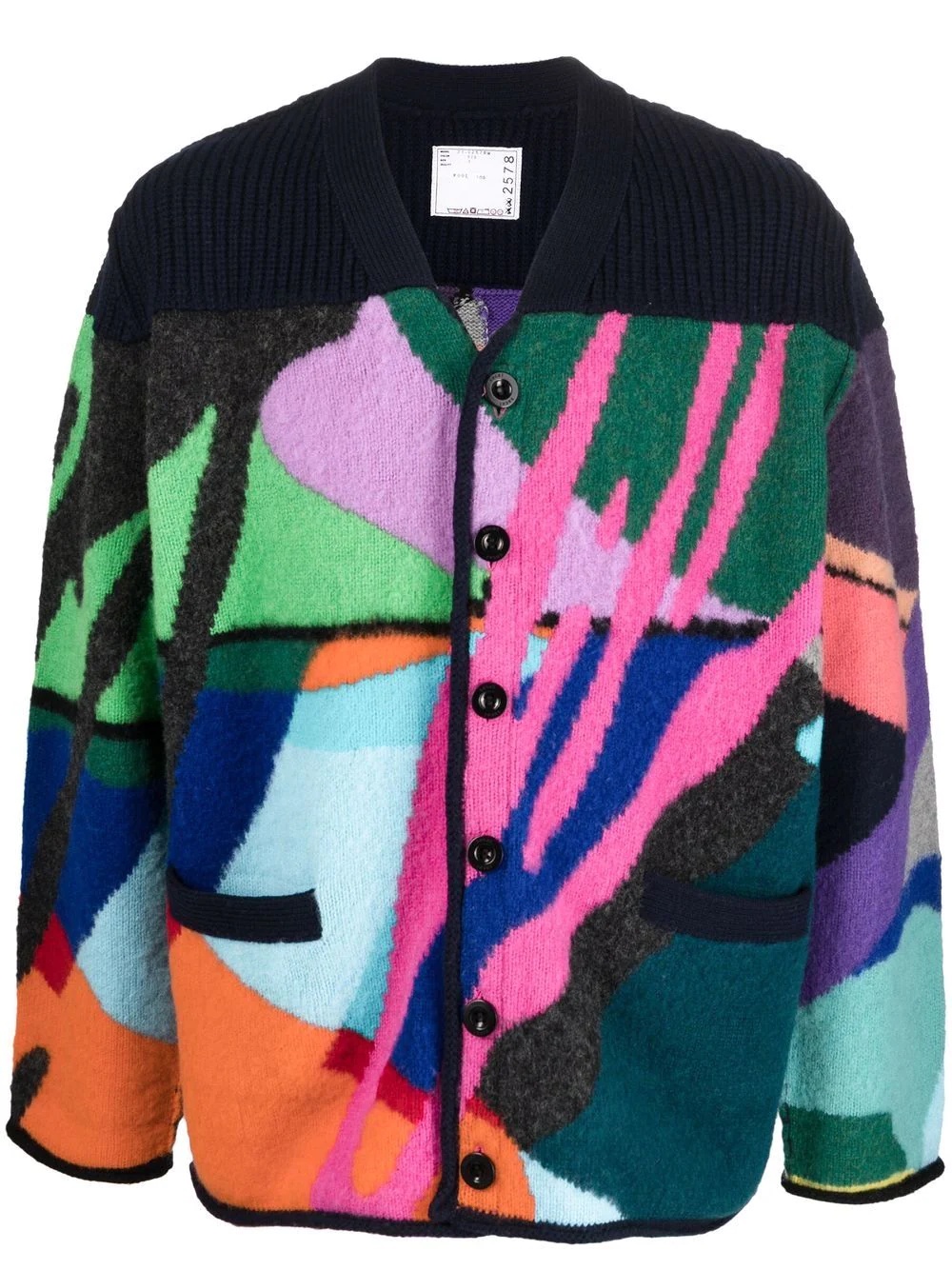 x Kaws jacquard-knit cardigan - 1