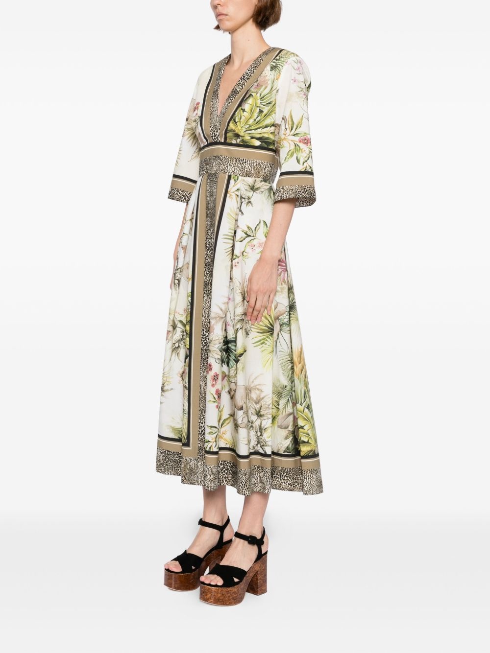 savannah-print dress - 3