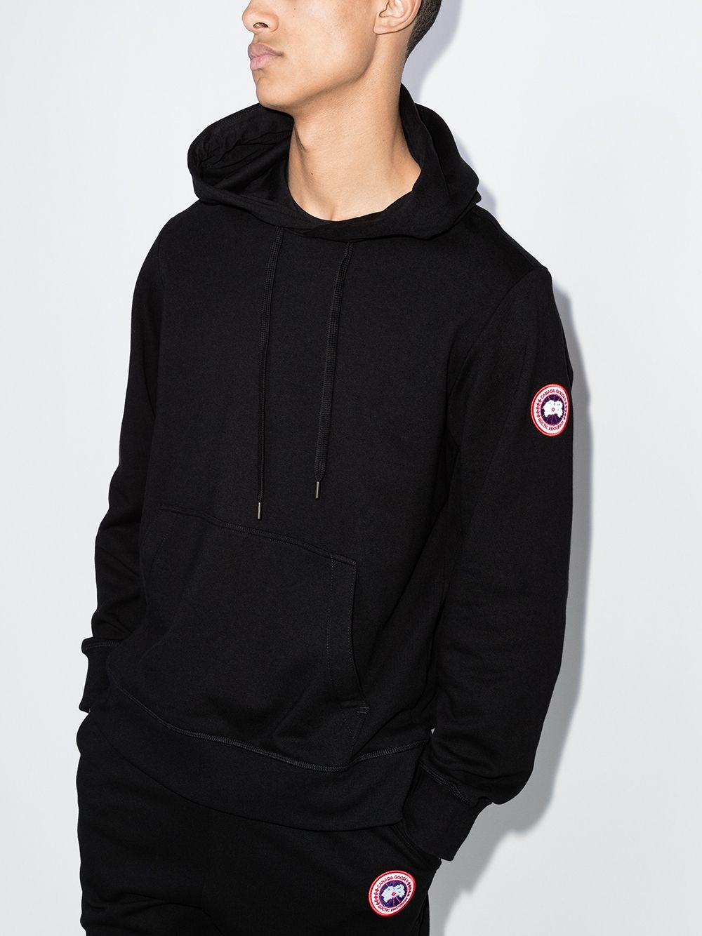 Huron logo-patch hoodie - 2