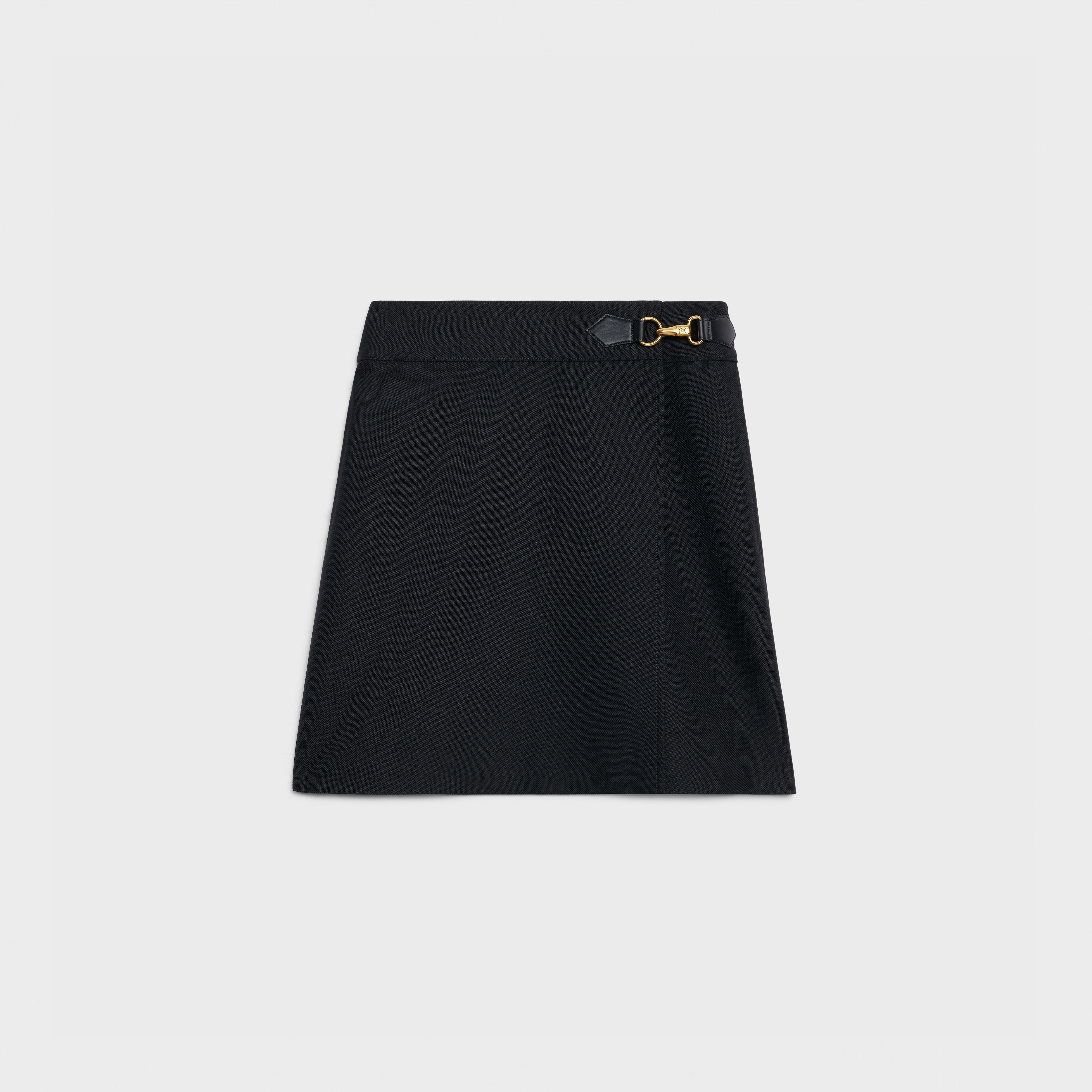 SIGNATURE SHORT SKIRT IN DRY WOOL - 1