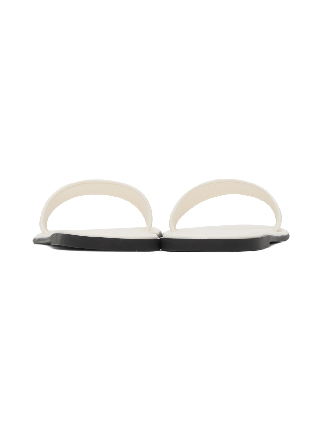 Off-White Leather Beach Slides - 2