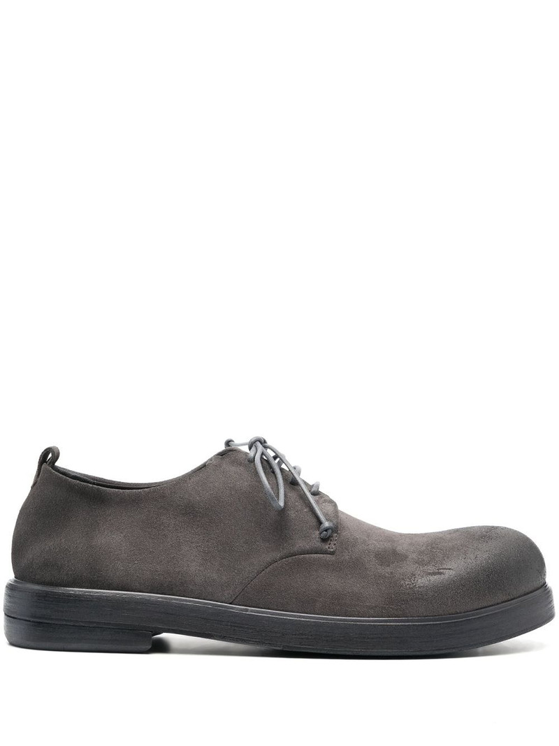 round-toe suede derby shoes 1