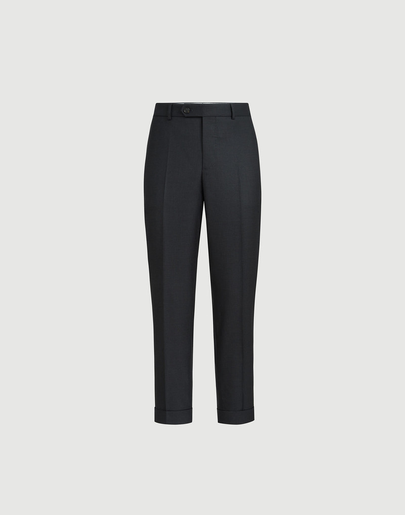 Virgin wool houndstooth 공식적인 적합 바지 1