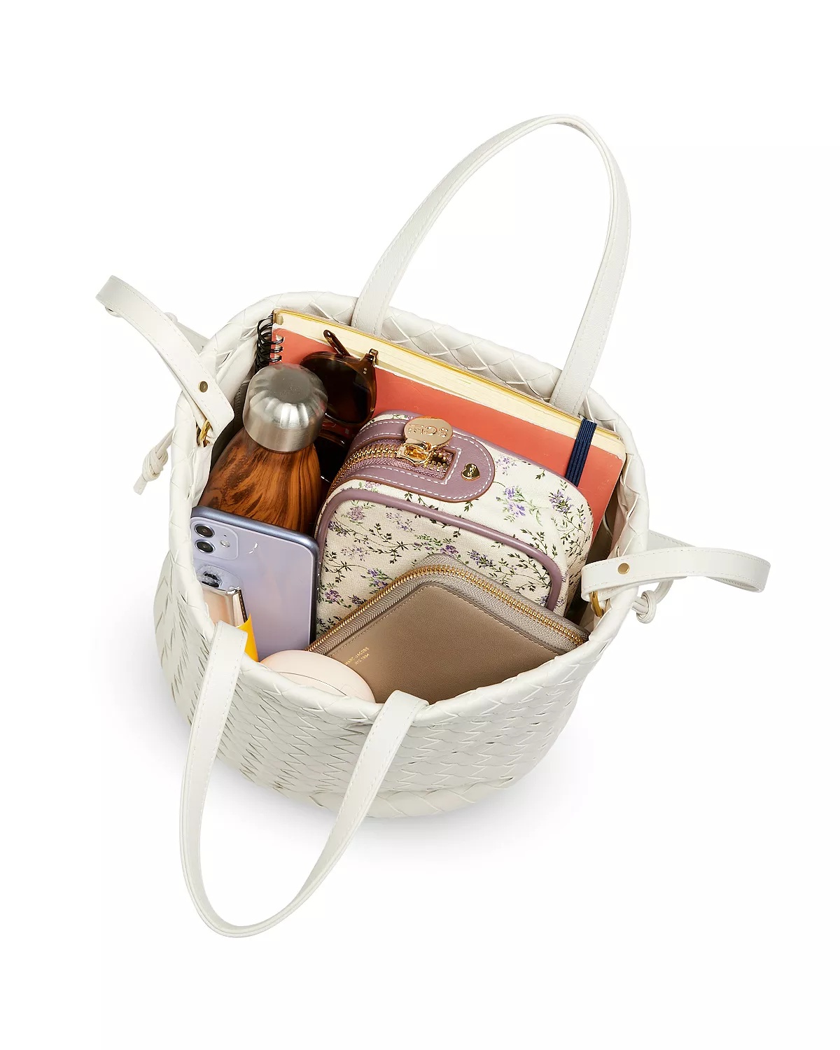 Small Castello Intreccio Leather Bucket Bag - 5