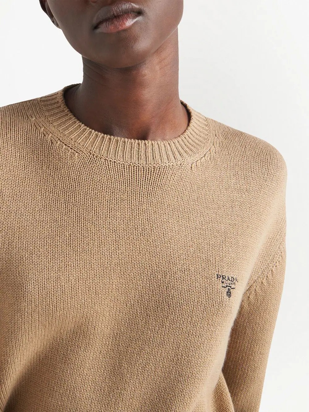 logo-embroidered cashmere jumper - 4