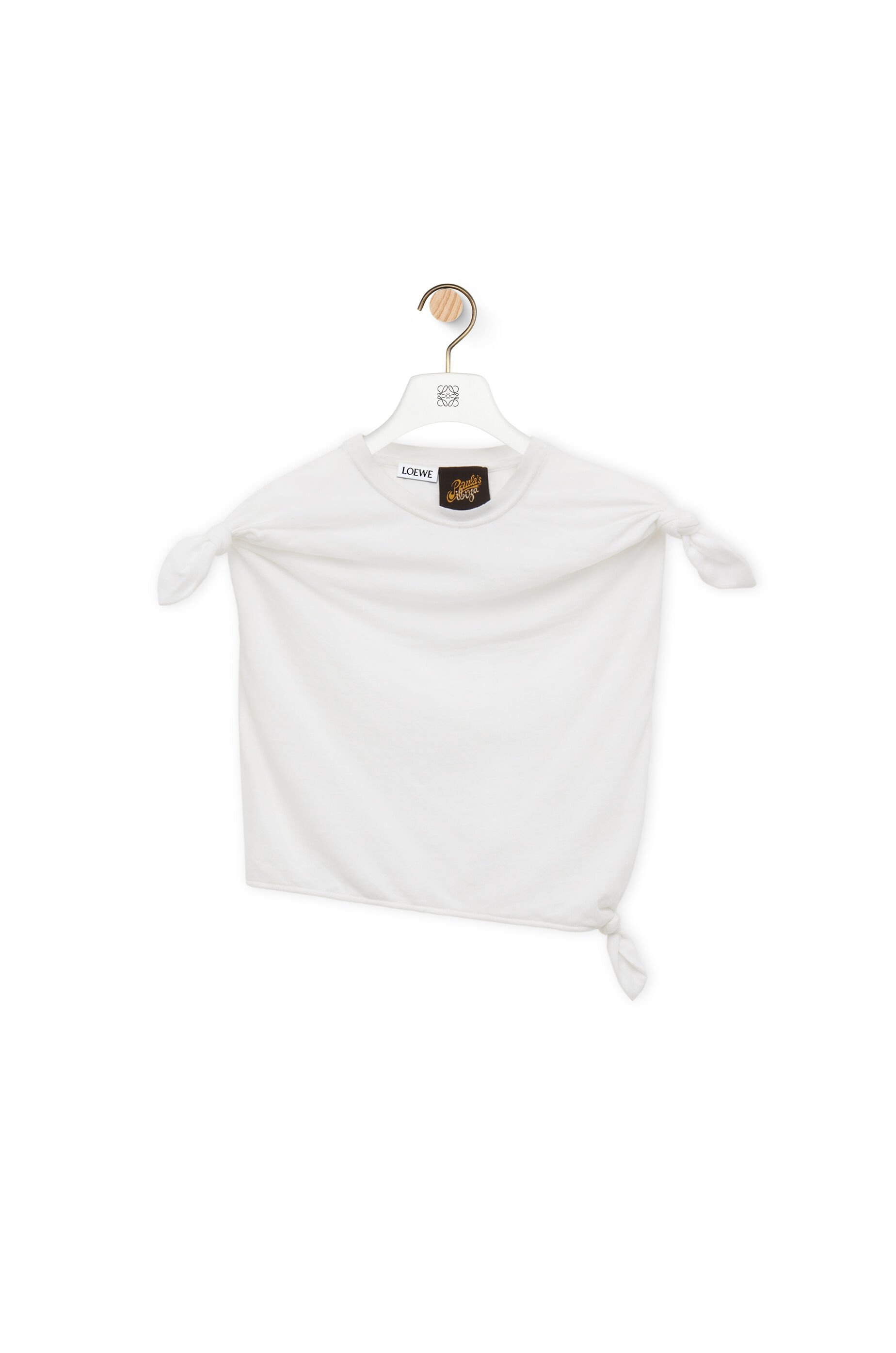 LOEWE Cotton-blend top コットンブレンド トップス 半袖 春夏 LOEWE short-sleeve Shirt | White | FARFETCH