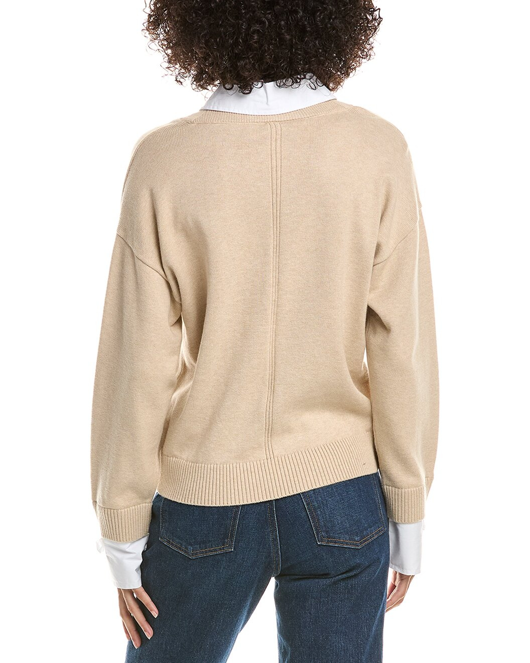 Derek Lam 10 Crosby Rida Mixed Media Sweater - 2